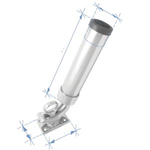 Kamış tutamağı (Güverte Tipi), Inox 316, L232mm, W51mm