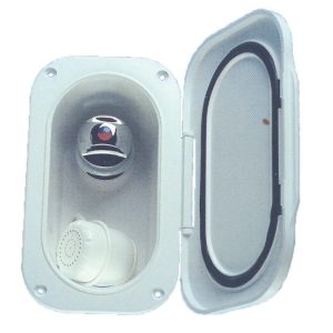Case w/Shower &MixerTap, 5m Hose, Lid w/Gasket, Cream