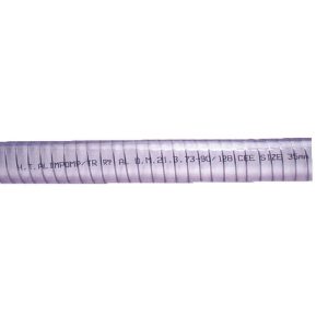 Sıvı Atık-Su Transfer Hortumu , PVC, Beyaz, Çelik Telle Güçlendirilmiş Ø19mm, 3/4''