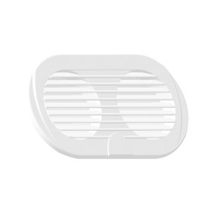 Vent. Shaft Grilles, Double, Ø3", 195x105mm, White