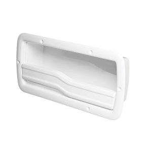 Util. Stor. Case, Sidem. w/Glass holder, Left, Wh