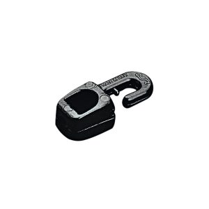 Snap Hook w/Eye Ø9x38mm, f/Ø6mm Cord, Polyam. Black